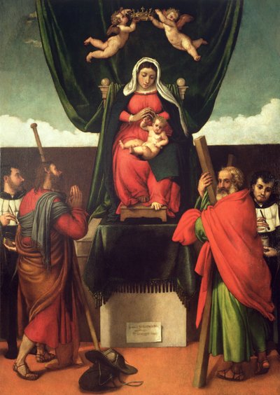 Madonna col Bambino in trono con quattro santi, 1546 da Lorenzo Lotto
